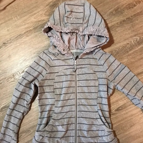 lululemon athletica Tops - NEW Lululemon Striped Full Zip Hoodie Jacket Sz 8